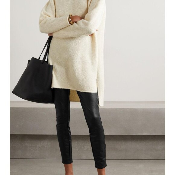 Spanx Faux Leather Pants Black Pull On Ankle Skinny - Picture 3 of 10